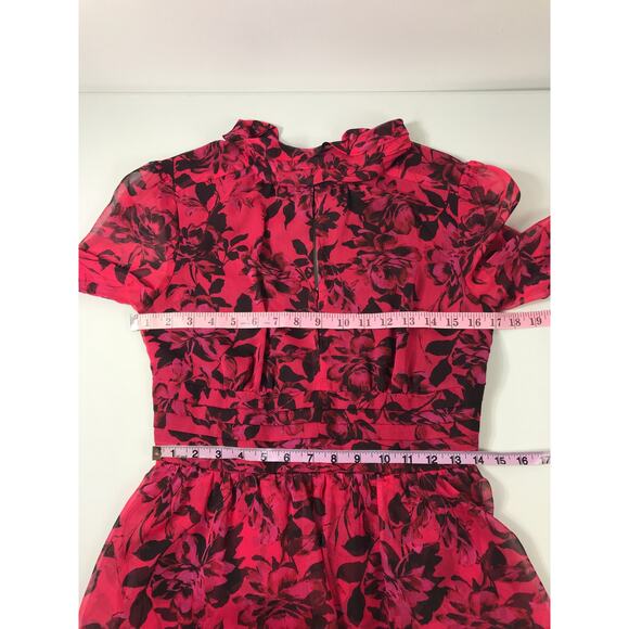 Amanda Uprichard Samira Pink Ella Floral Mini Dress Feminine Pretty - Picture 9 of 10